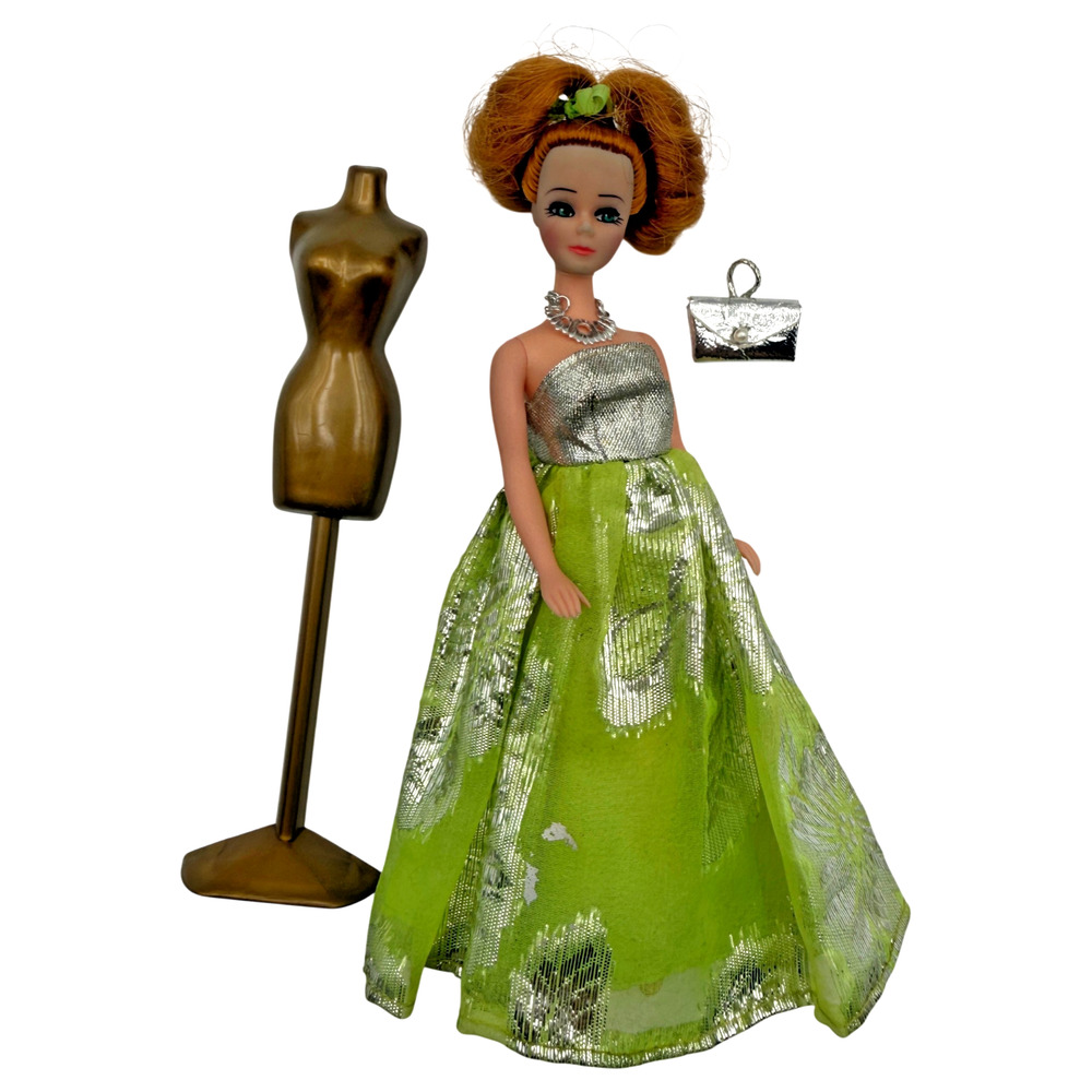 Vintage Topper Daphne Doll Dance Til Dawn #8215 Purse Dress Model Agency 1970s